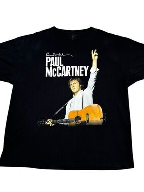 Paul McCartney On The Run 2012 Edmonton Alberta Black Graphic Concert Tee 2X